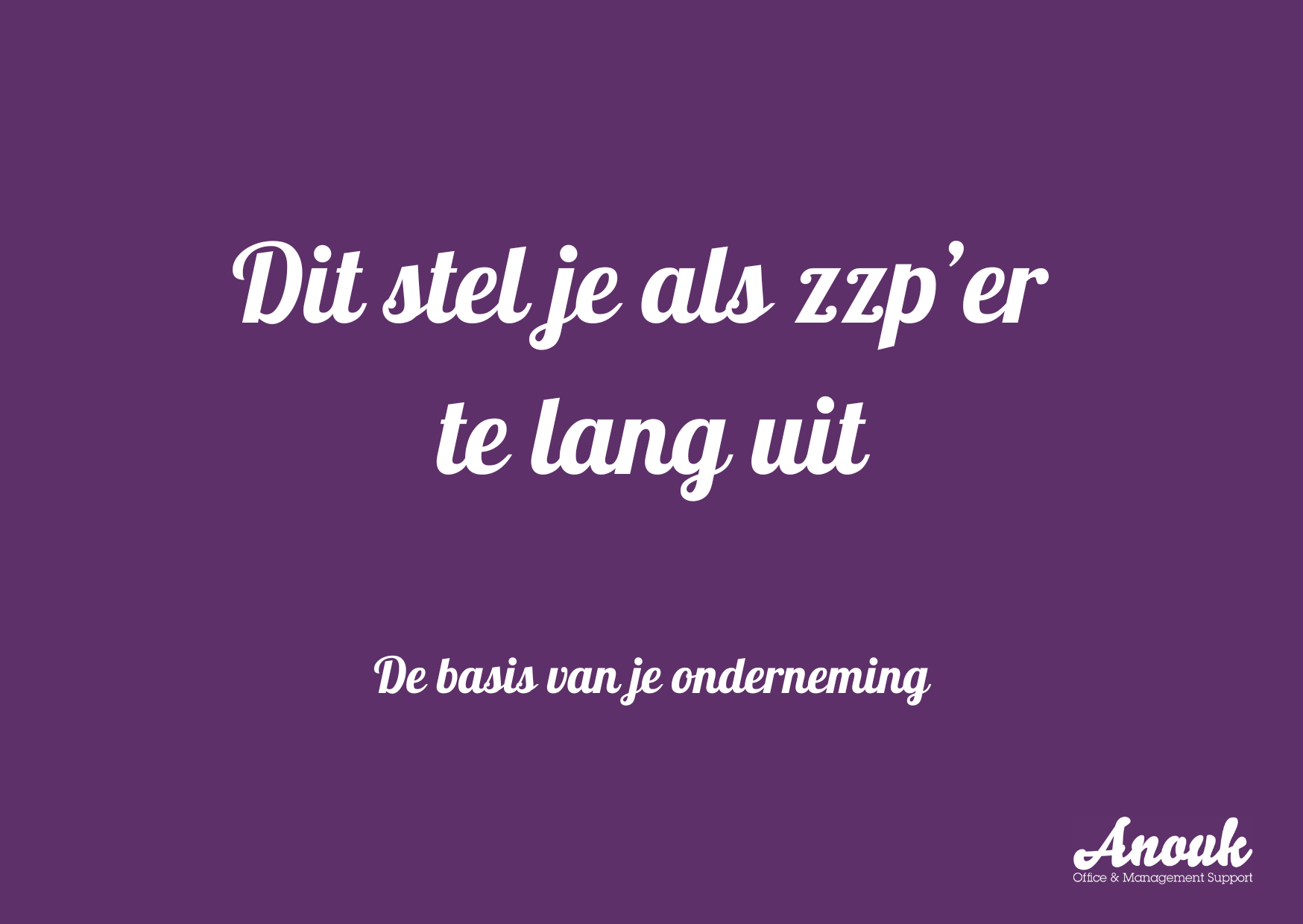 wat moet je regelen als zzp’er